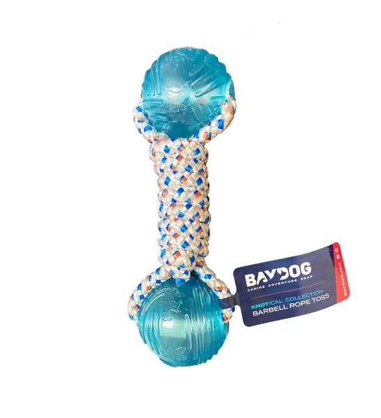1ea Baydog Barbell Rope Toss Toy - Health/First Aid